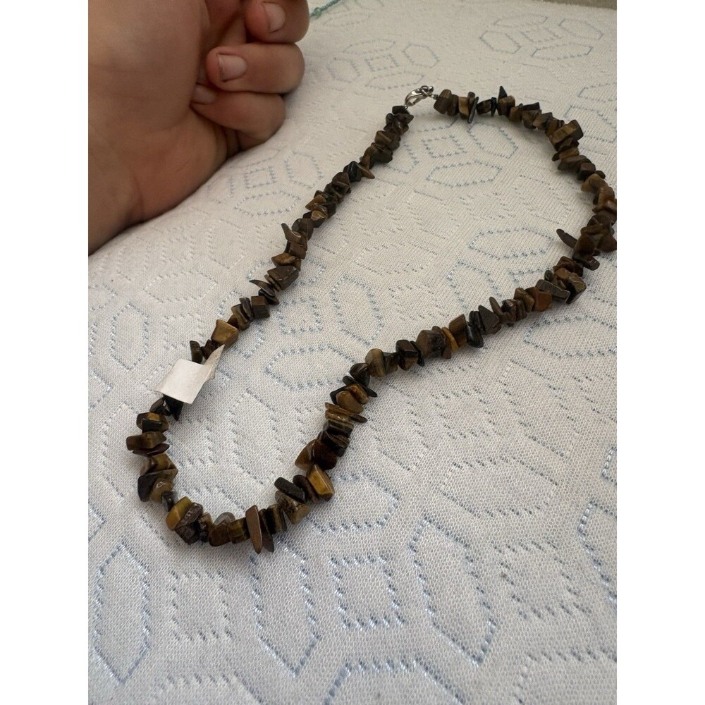 Vintage Tiger's Eye Choker Chip Necklace